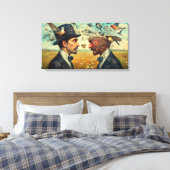 Vind het nieuwe nest canvas afdruk (Insitu (Slaapkamer))