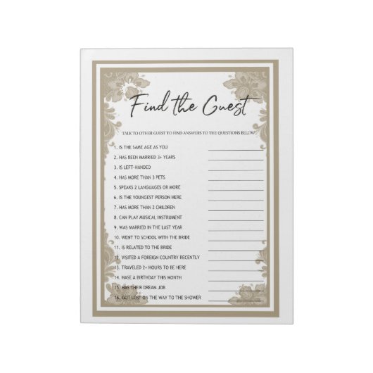 Vind het Notitieblok van het gastspel (Linkerzijde)