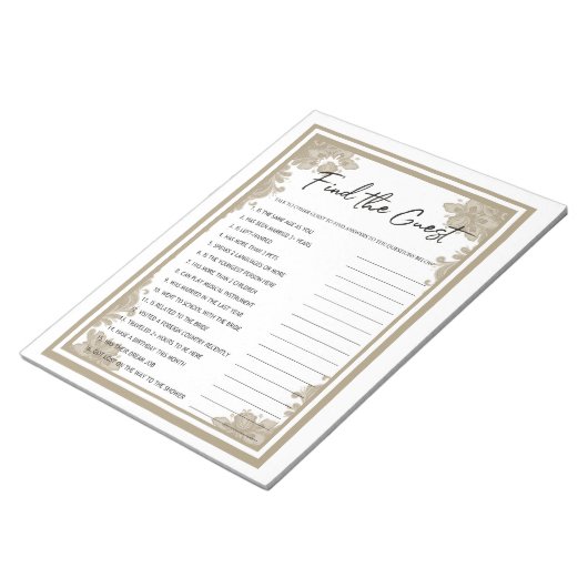 Vind het Notitieblok van het gastspel (Schuin)