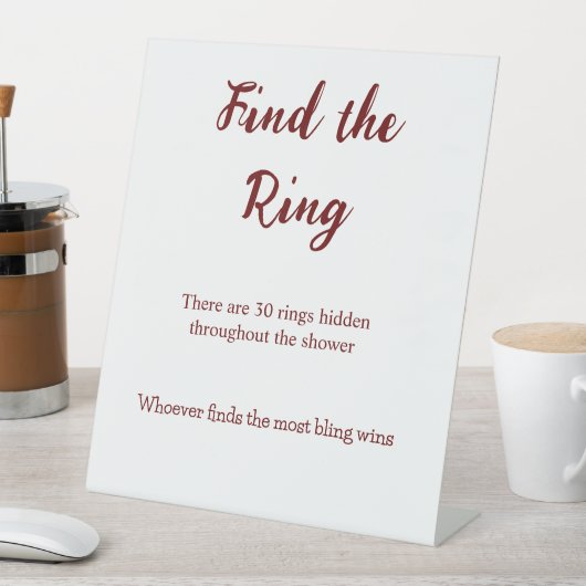 Vind het Ring Wedding vrijgezellenfeest spel Reclamebord Met Voetstuk (Insitu)