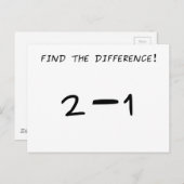 Vind het verschil! 2 min 1 briefkaart (Voorkant / Achterkant)