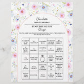 Vind het Vrijgezellenfeest Bingo Floral van de Gas Flyer (Voorkant)