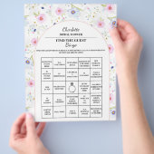 Vind het Vrijgezellenfeest Bingo Floral van de Gas Flyer (Hand)
