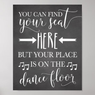 Vind hier uw zitplaats Kaart van het Poster van de