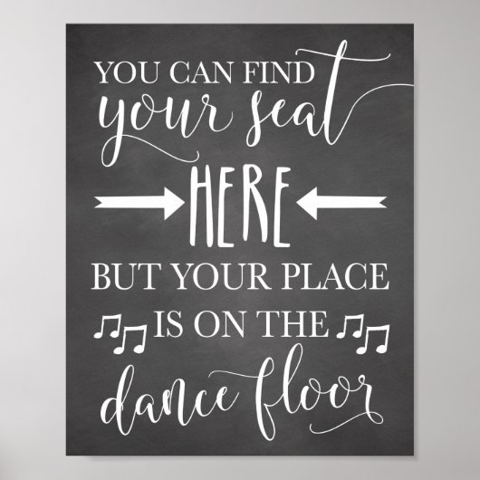 Vind hier uw zitplaats Kaart van het Poster van de (Voorkant)