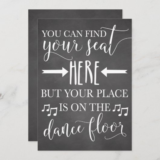 Vind hier uw zitplaats Kaart voor het Poster van d (Voorkant / Achterkant)