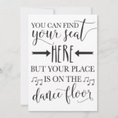 Vind hier uw zitplaats Kaart voor het Poster van d (Voorkant)