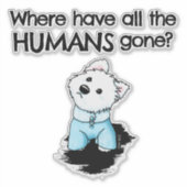 Vind Humaniteit Westie Sticker (Voorkant)