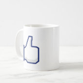 Vind ik leuk-hand koffiemok (Voorkant links)