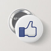 Vind ik leuk-hand ronde button 5,7 cm (Voorkant /achterkant)