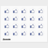 Vind ik leuk-hand ronde sticker (Vel)