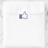 Vind ik leuk-hand ronde sticker (Tas)