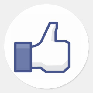 Vind ik leuk-hand ronde sticker