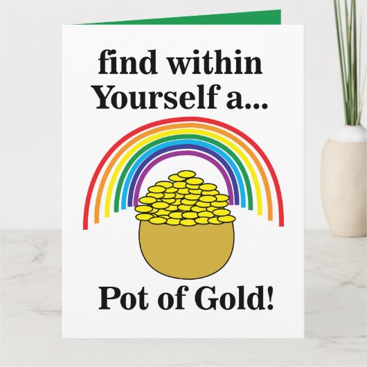 Vind in jezelf een pot met goud kaart (Voorkant)
