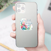Vind Innerlijke Sterkte - Artistieke Dragonfly Sticker (Telefoon)