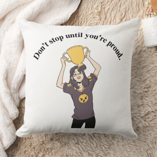 Vind je balans en stop niet totdat je trots bent kussen (Deken)