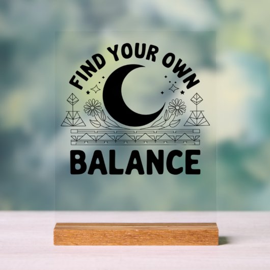 Vind je eigen balans acryl bord (Neutraal)