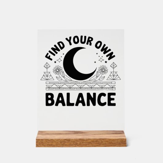 Vind je eigen balans acryl bord (Voorkant)