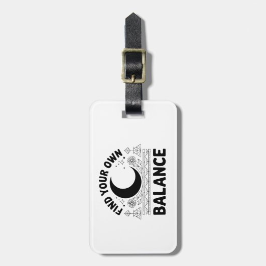 Vind je eigen balans bagagelabel (Voorkant verticaal)