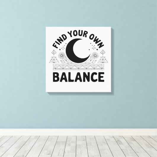 Vind je eigen balans canvas afdruk (Insitu (Houten vloer))