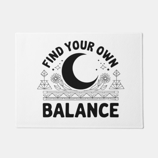 Vind je eigen balans deurmat (Voorkant)