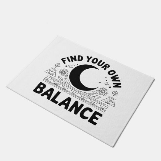 Vind je eigen balans deurmat (Schuin)