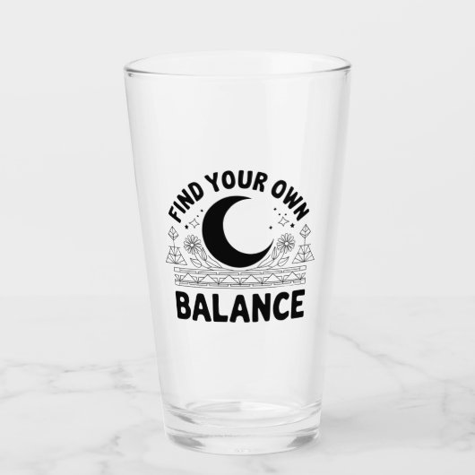 Vind je eigen balans glas (Voorkant)