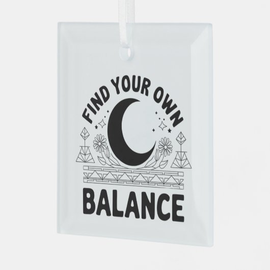 Vind je eigen balans glas ornament (Voorkant links)