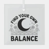 Vind je eigen balans glas ornament (Voorkant)