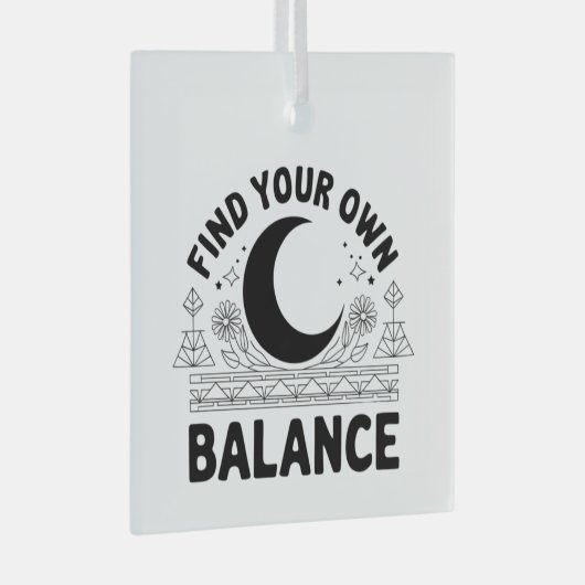 Vind je eigen balans glas ornament (Voorkant Rechts)