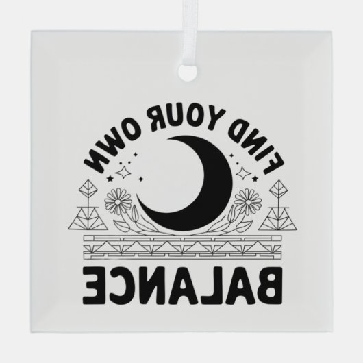 Vind je eigen balans glas ornament (Achterkant)