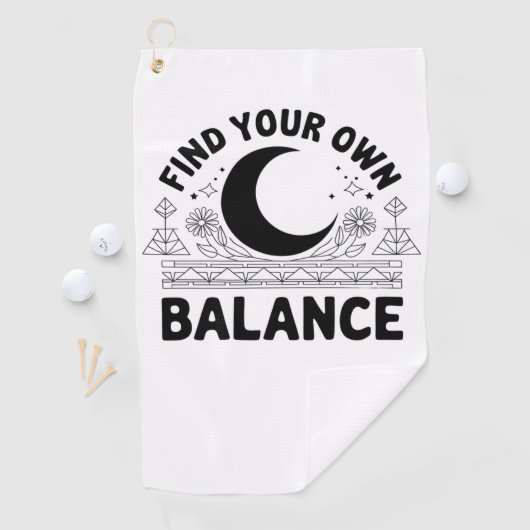 Vind je eigen balans golfhanddoek (Insitu)