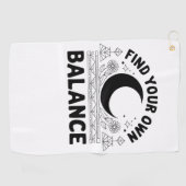 Vind je eigen balans golfhanddoek (Horizontaal)