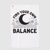 Vind je eigen balans golfhanddoek (Voorkant)