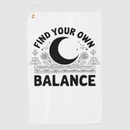 Vind je eigen balans golfhanddoek