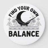 Vind je eigen balans grote klok (Voorkant)