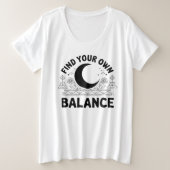 Vind je eigen balans grote maat t-shirt (Design voorkant)