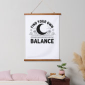 Vind je eigen balans hangend wandkleed (Slaapkamer)