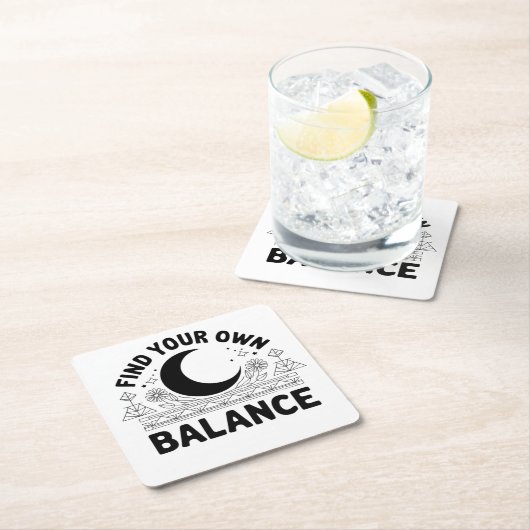 Vind je eigen balans kartonnen onderzetters (Insitu)