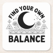 Vind je eigen balans kartonnen onderzetters (Voorkant)