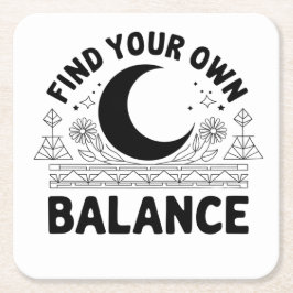 Vind je eigen balans kartonnen onderzetters