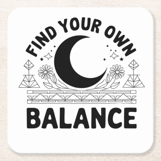 Vind je eigen balans kartonnen onderzetters (Voorkant)