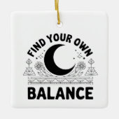 Vind je eigen balans keramisch ornament (Voorkant)