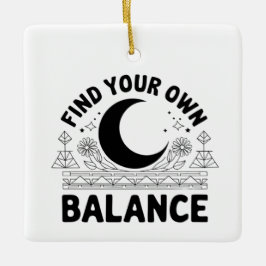 Vind je eigen balans keramisch ornament