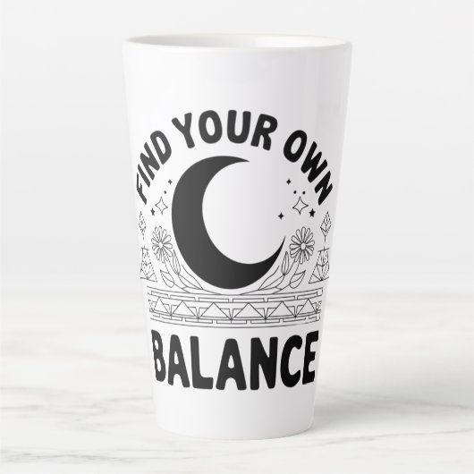 Vind je eigen balans latte mok (Voorkant)