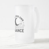 Vind je eigen balans matglas bierpul (Voorkant rechts)