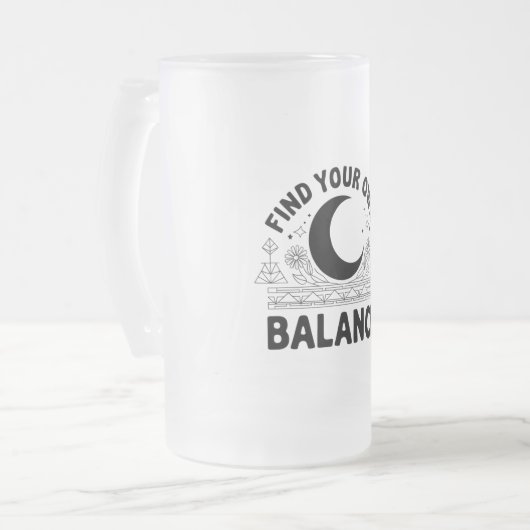 Vind je eigen balans matglas bierpul (Voorkant links)