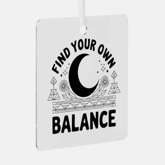 Vind je eigen balans metalen ornament (Voorkant Rechts)