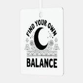 Vind je eigen balans metalen ornament (Voorkant links)