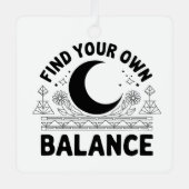 Vind je eigen balans metalen ornament (Voorkant)